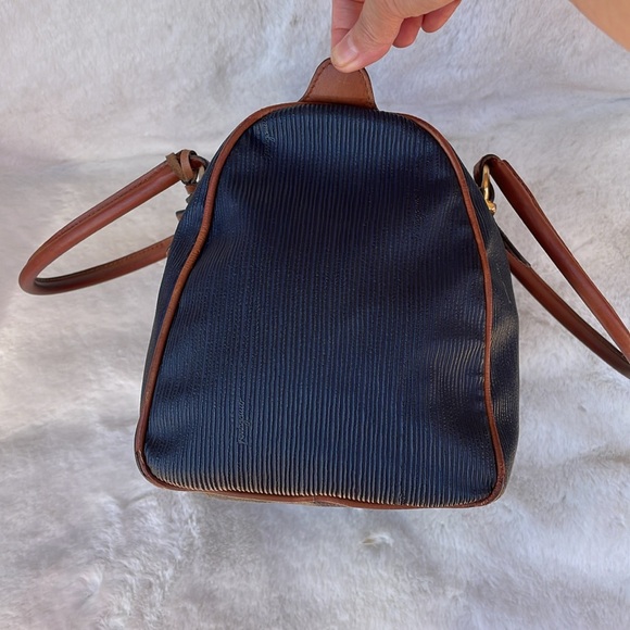 GUC, auth SALVATORE  FERRAGAMO NAVY BLUE VINTAGE BAG, made in Italy - Picture 10 of 16